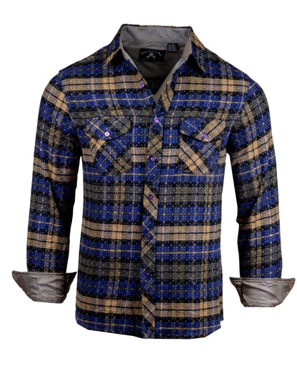 'Get Rhythm' Flannel in Navy