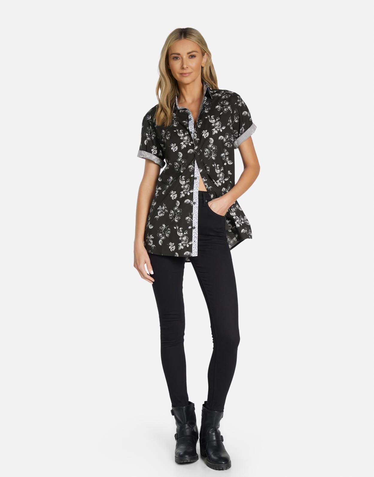 Joey Flower Well Boyfriend Shirt