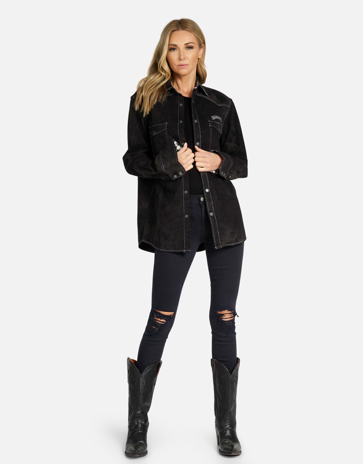 Delfino Time is Running Out Boyfriend Jacket