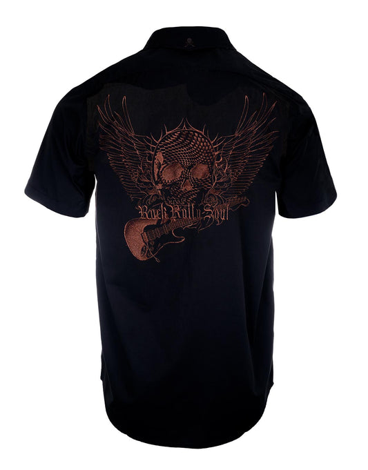 S/S Flying Skull & Guitar
