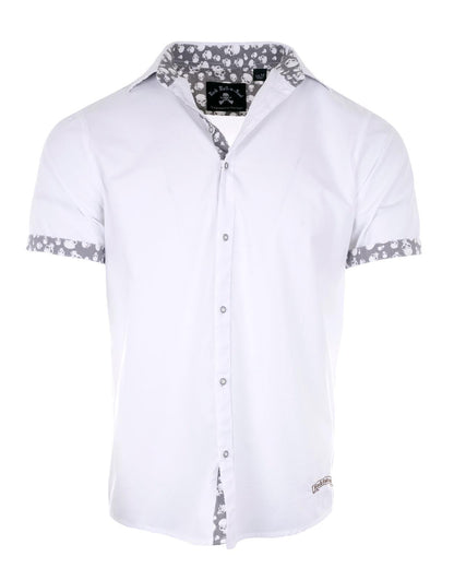 S/S Flying Skull & Guitar White