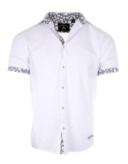 S/S Flying Skull & Guitar White