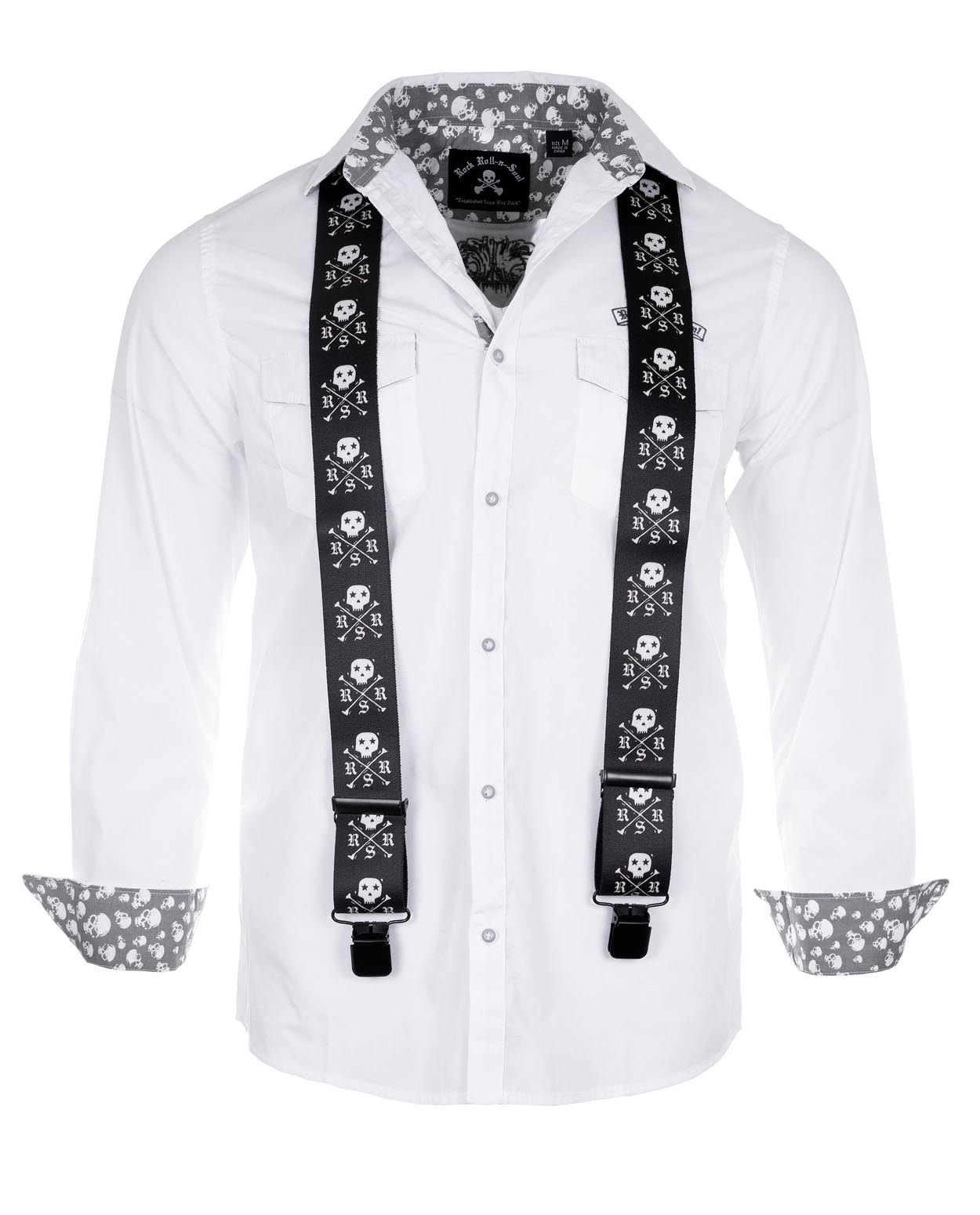 Iconic Skull X Bones Suspenders