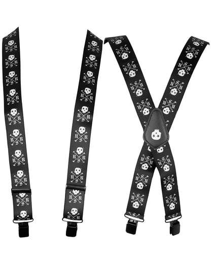Iconic Skull X Bones Suspenders