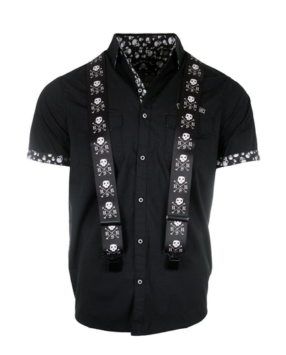 Iconic Skull X Bones Suspenders
