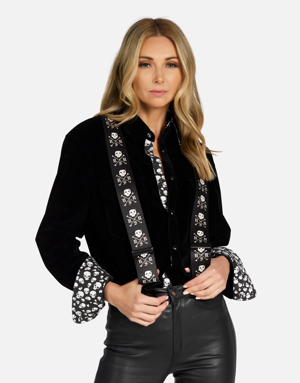 Iconic Skull X Bones Suspenders