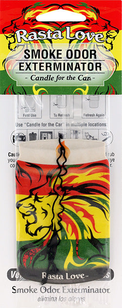 Rasta Love Smoke Odor Car Hanger