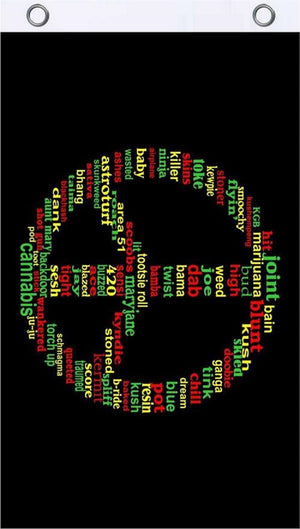 Rasta Peace Words Flag 3'x5' SALE