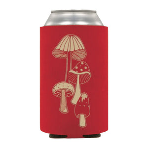 Retro Mushrooms Koozie