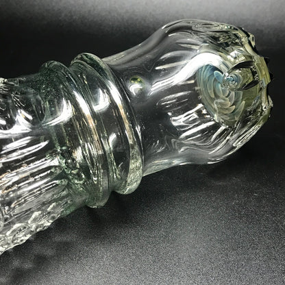 Rotational Science Hand Carved Double Maria Frit Drinking Glass / #8