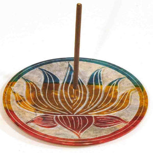 Round Stone Lotus Incense Burner SALE