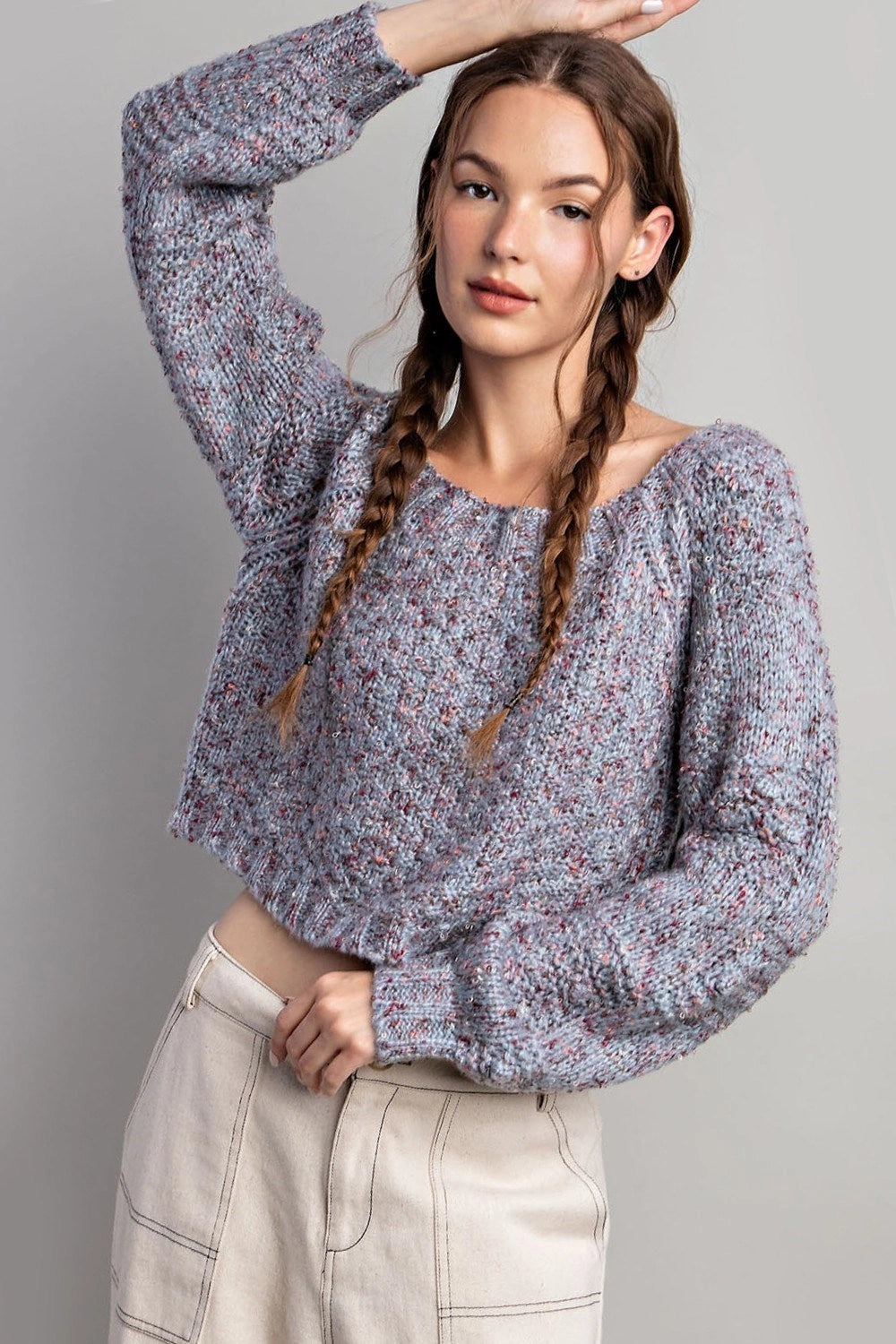 Cropped Knit Sweater SALE