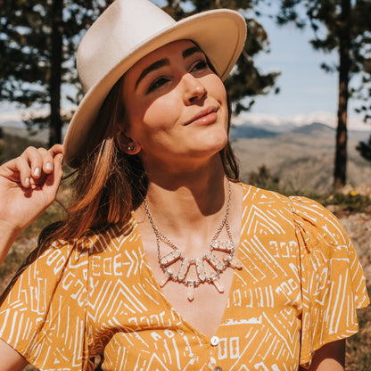 Northstar Crystal Necklace | Silver
