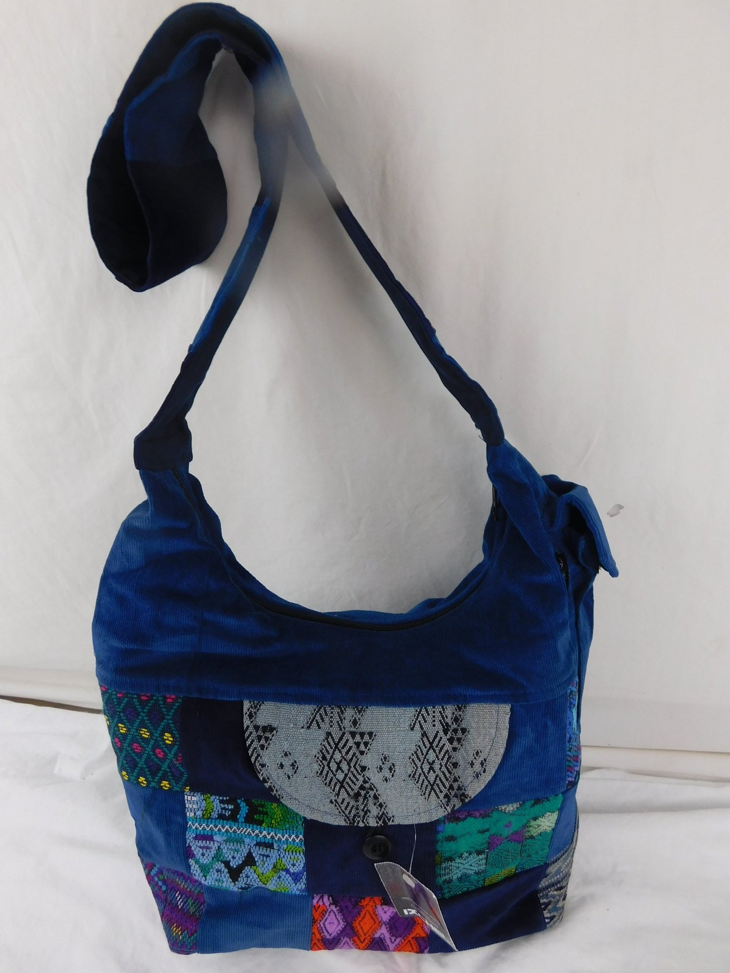 Saddle Bag in Hand Brocade & Cotton Corduroy