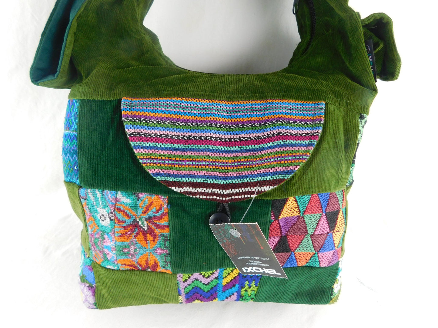 Saddle Bag in Hand Brocade & Cotton Corduroy