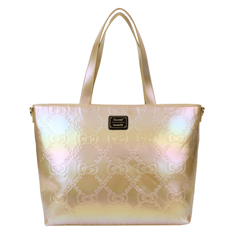 Sanrio Hello Kitty 50th Anniversary Metallic Gold Tote Bag With Coin Bag SALE