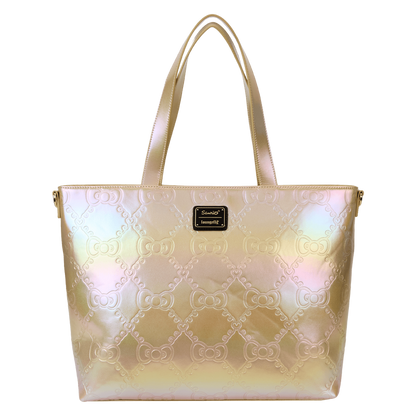 Sanrio Hello Kitty 50th Anniversary Metallic Gold Tote Bag With Coin Bag SALE