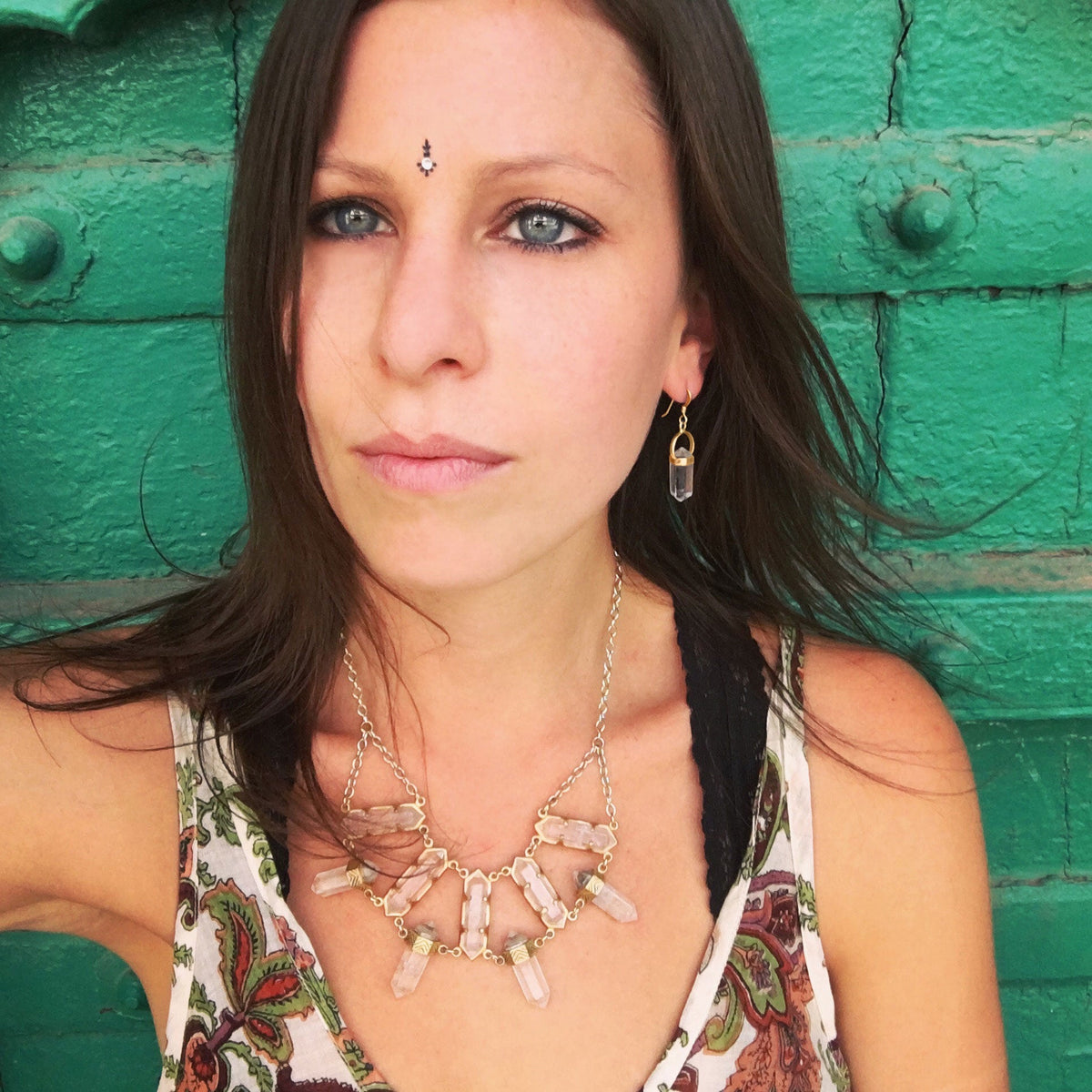 Northstar Crystal Necklace | Gold