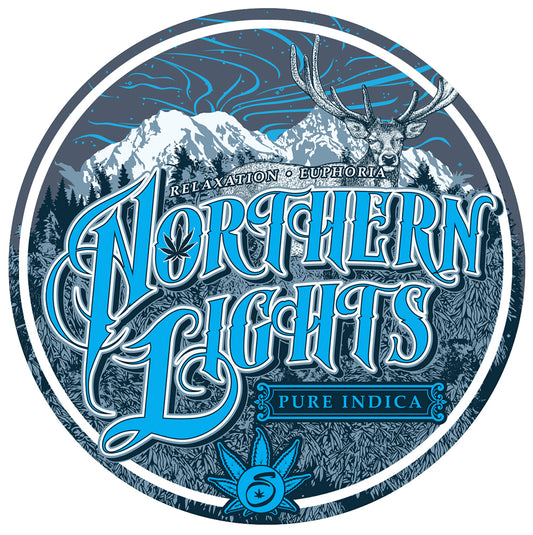 Seven Leaf Northern Lights Strain Sticker SALE