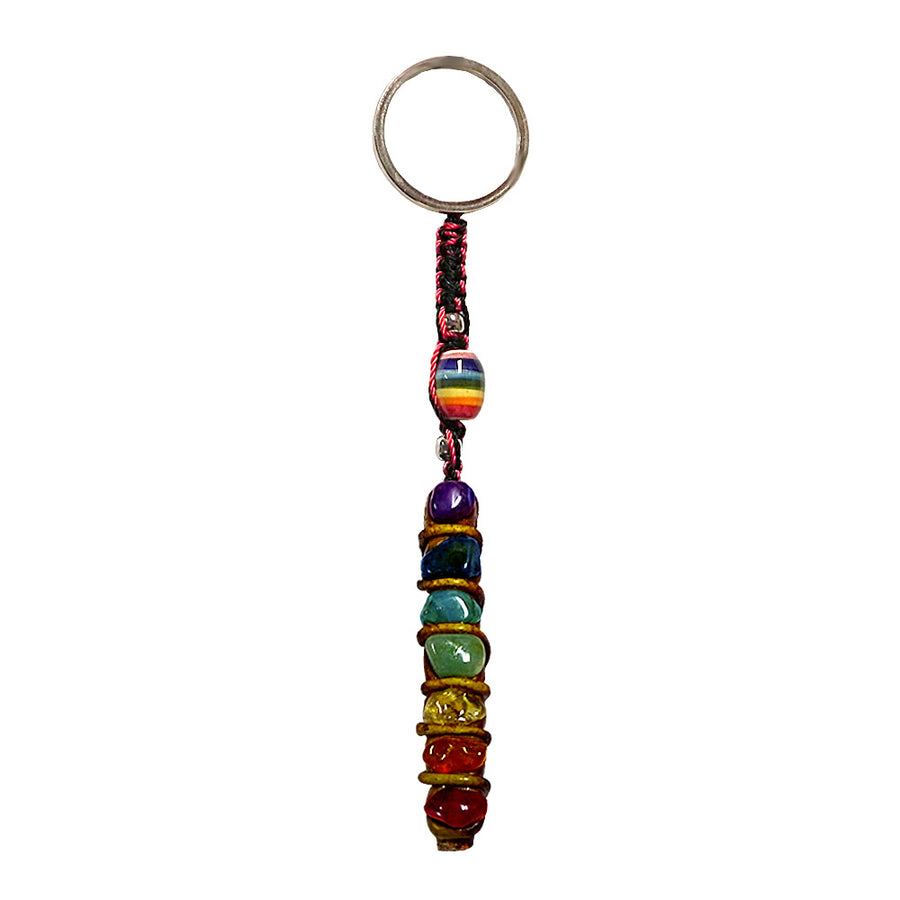 Seven Stone Wrapped Crystal Keychain SALE