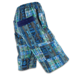 Ixchel Patchwork Hand Woven Cotton Shorts