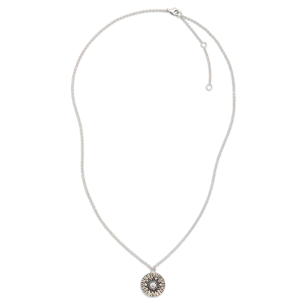 Circles Around the Sun Birthstone Necklace | Silver