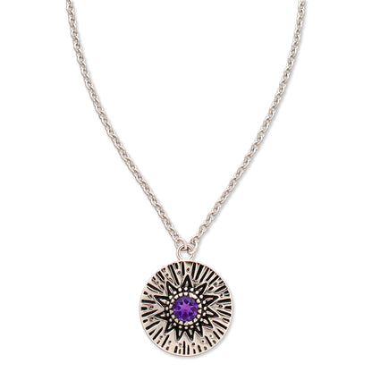 Circles Around the Sun Birthstone Necklace | Silver