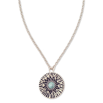 Circles Around the Sun Birthstone Necklace | Silver