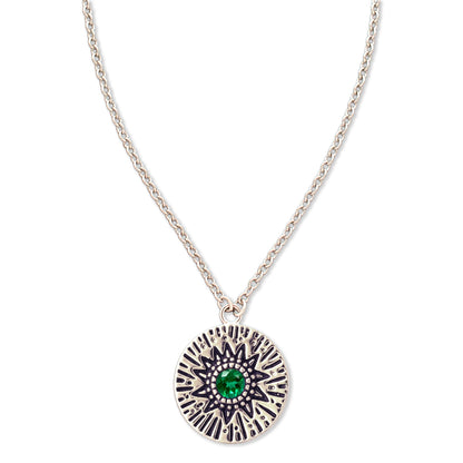 Circles Around the Sun Birthstone Necklace | Silver