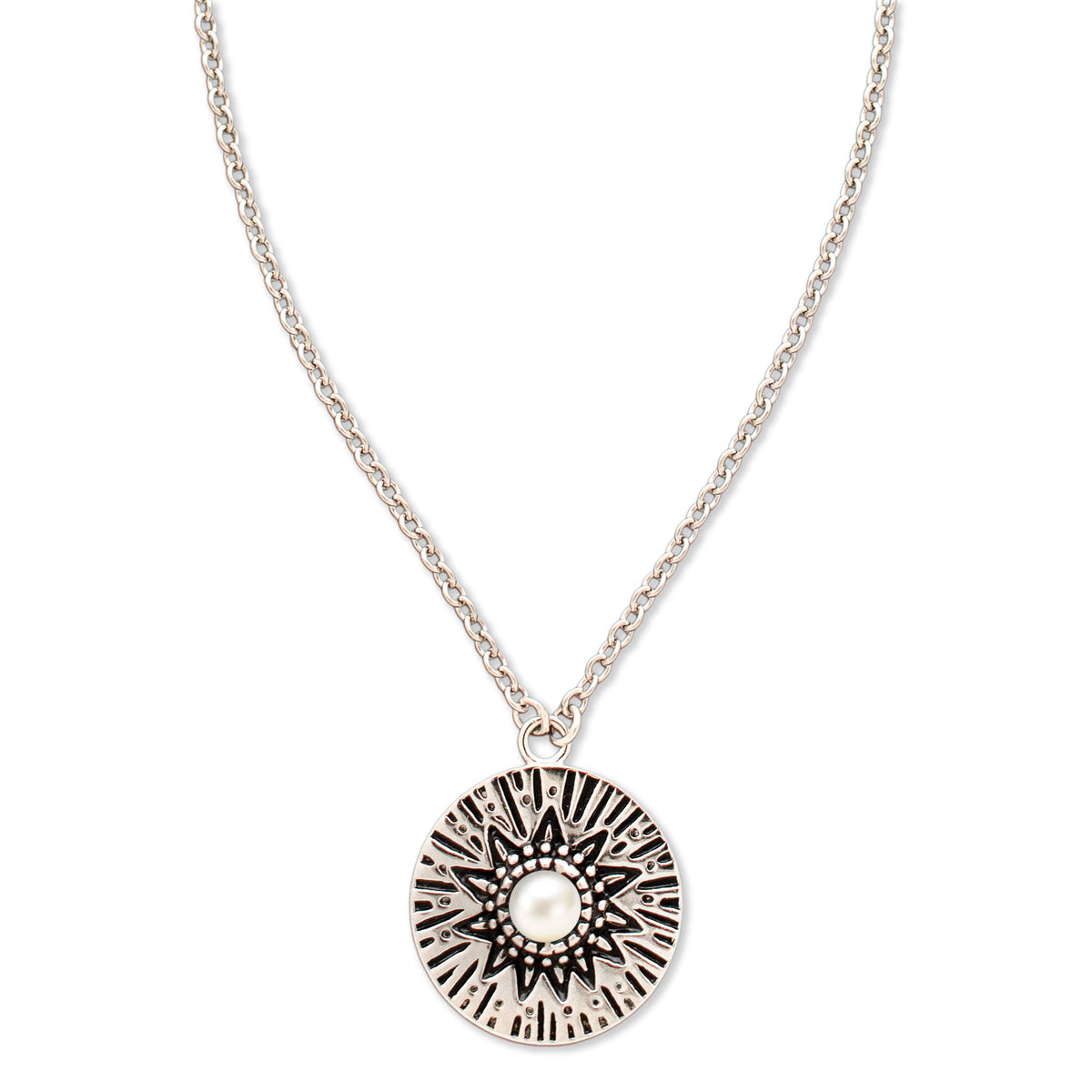 Circles Around the Sun Birthstone Necklace | Silver