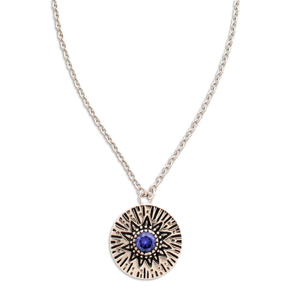 Circles Around the Sun Birthstone Necklace | Silver