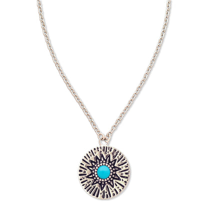 Circles Around the Sun Birthstone Necklace | Silver