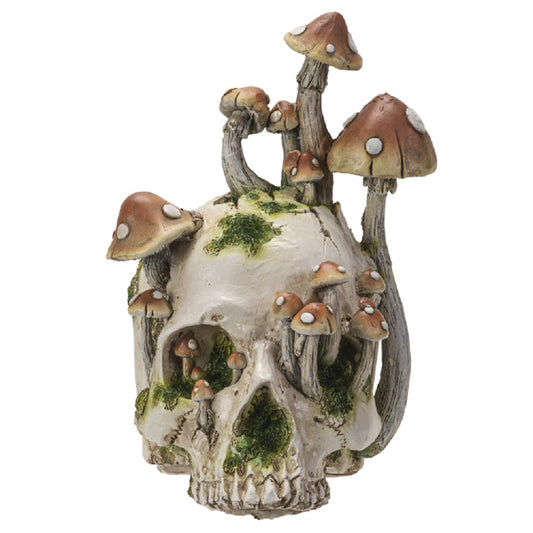 Skull with Mushrooms
