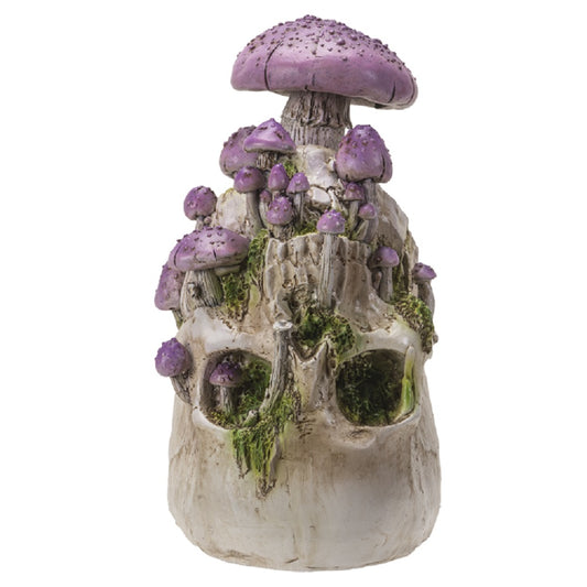 Skull with Purple Mushrooms