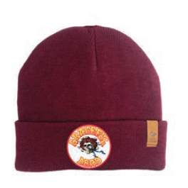 Grateful Dead Skull & Roses Beanie Burgundy