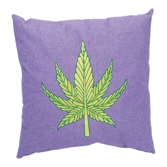 Purple Leaf Plush Pillow