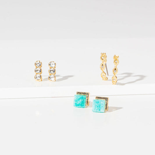 Soul Stacks Aquamarine Terra Stone Mix & Match Earring Stack