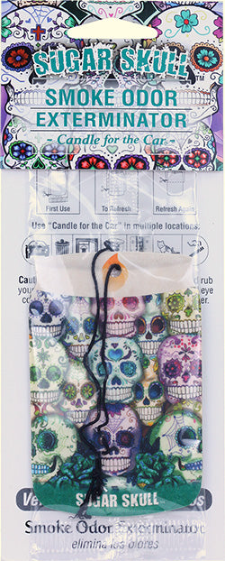 Sugar Skull Smoke Odor Car Hanger