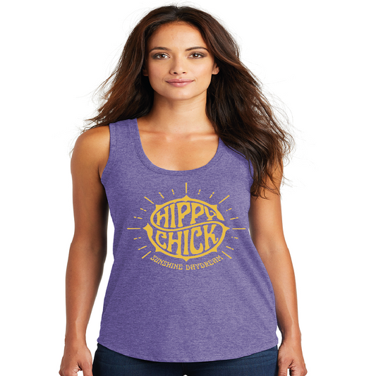 Sunshine Daydream Hippie Chick Tank Top - Purple