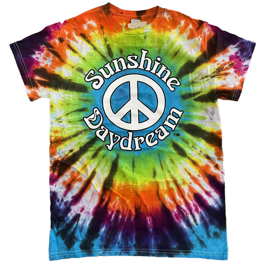 Sunshine Daydream Rainbow Center Burst Tie Dye T-Shirt