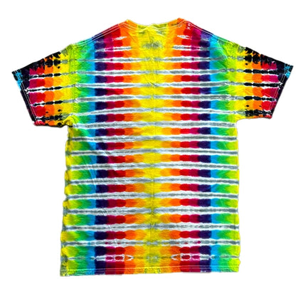 Too Heady Crew Rainbow Stripe Tie Dye T-Shirt
