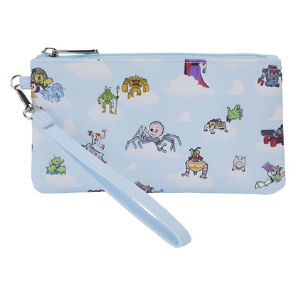 Loungefly Toy Story Movie Collab All-Over Print Nylon Zipper Pouch Wristlet SALE