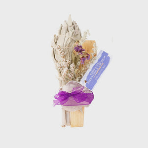 Sage Bundle with Palo Santo Dried Flowers and Amethyst