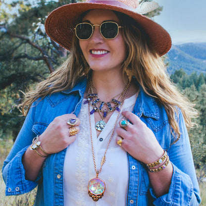 Steal Your Face Prism Necklace | Rose Gold