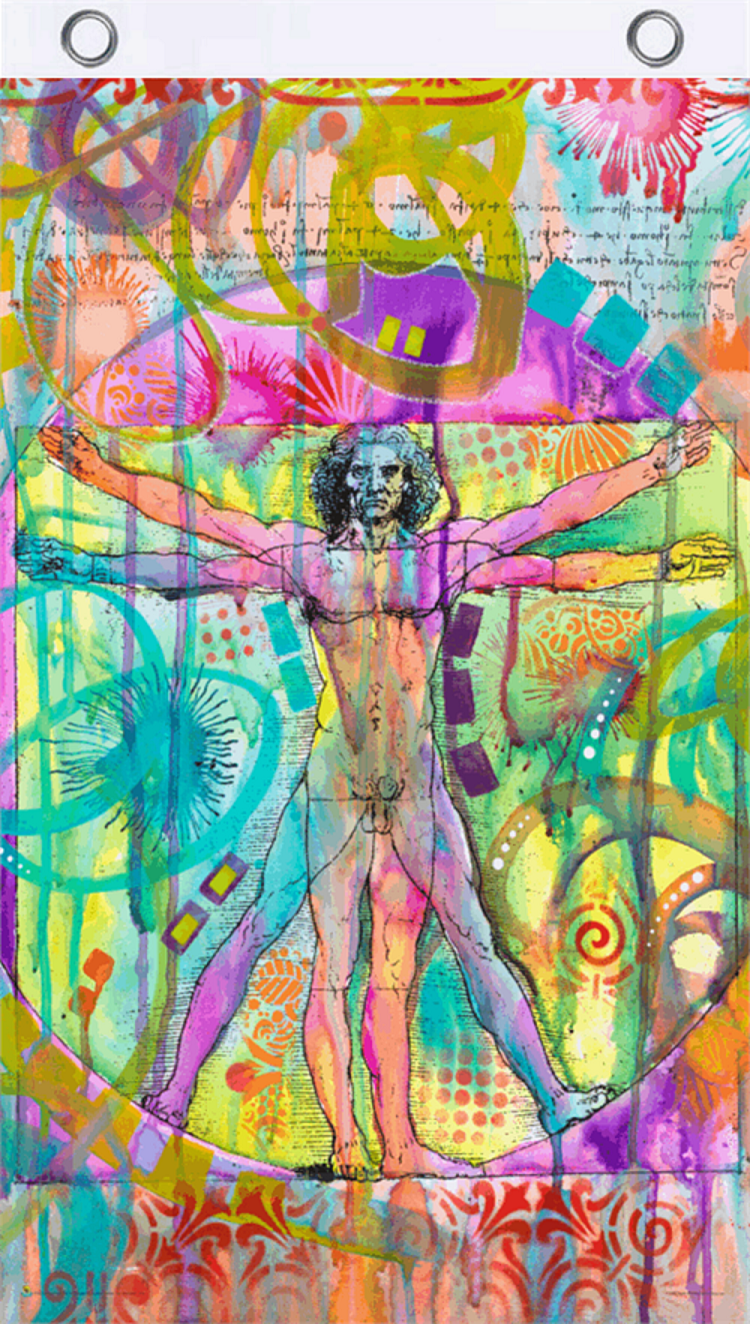 Vitruvian Man Flag 3'x5'