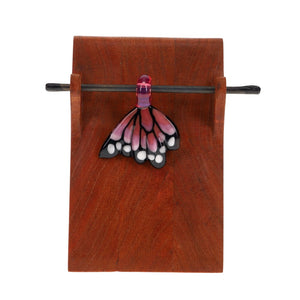 Windstar Glass Pink Butterfly Wing Pendant