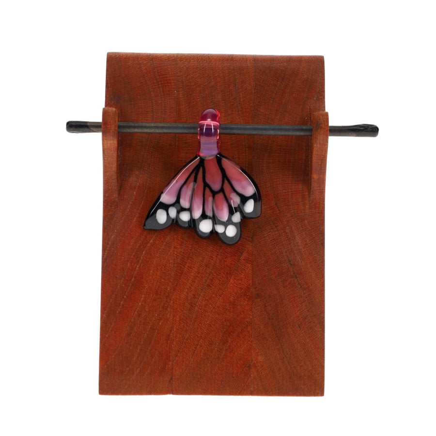 Windstar Glass Pink Butterfly Wing Pendant