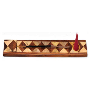 Wood Inlaid Incense Burner - Two Tone