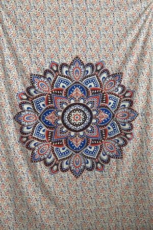 Zest For Life Red/Blue Mandala Tapestry SALE