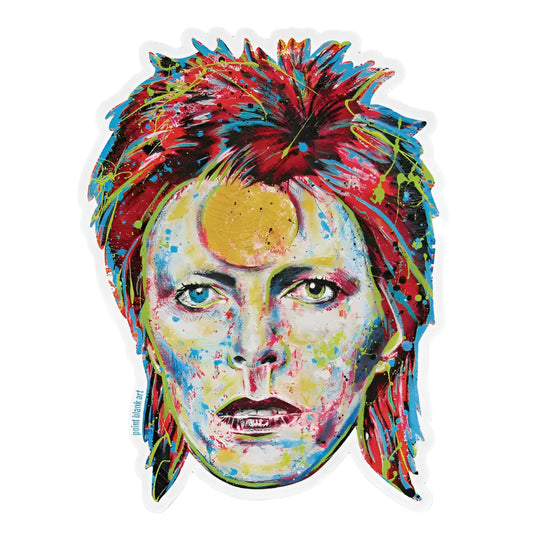 David Bowie Ziggy Stardust Paint Sticker